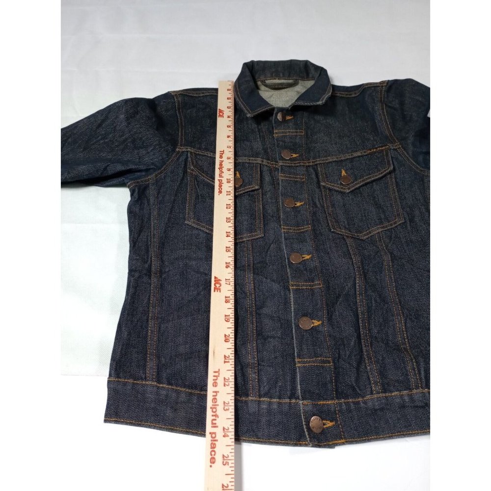 Nudie Jeans "Perry" Organic Cotton Blue Denim Button Up Jean Jacket Sz Medium - Picture 6 of 11
